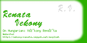 renata vekony business card